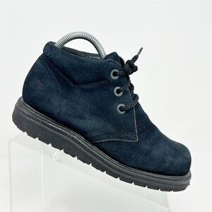 Dr. Martens Chukka Boots Navy Blue Suede Lace-Up Ankle Lug Sole Size 5 UK